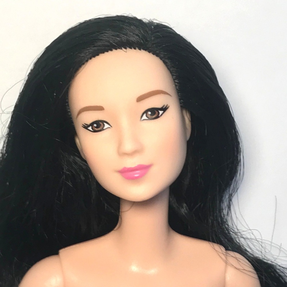 Nude Barbie 2014 Career Nurse Asian Black Hair Pale Lea Face DHB21 Doll
